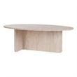 Pemberly Row Coffee Table in Travertine with 47 in Width