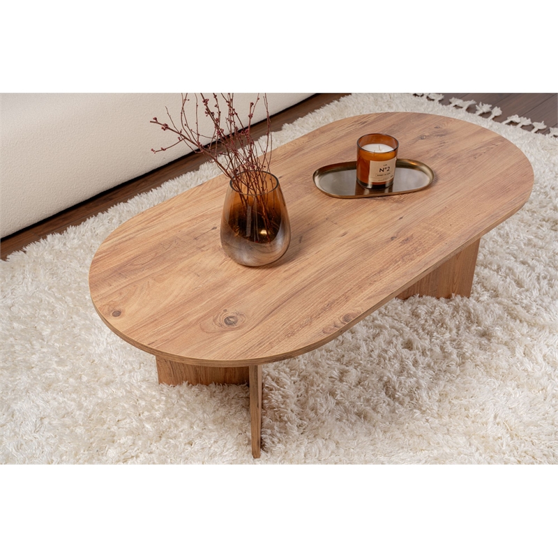 Pemberly Row Coffee Table in Atlantic Pine Finish with Melamine Coating