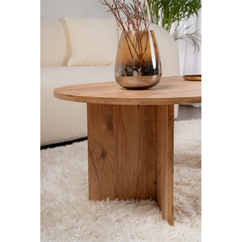 Pemberly Row Coffee Table in Atlantic Pine Finish with Melamine Coating