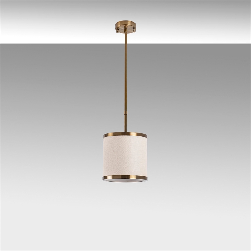 Pemberly Row Way 11615 Compact Metal Chandelier in Brass