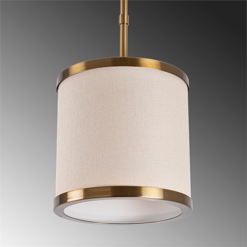 Pemberly Row Way 11615 Compact Metal Chandelier in Brass