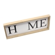Pemberly Row Rustic Wooden Seasonal Home Frame Wall Decor in White & Black