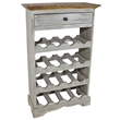Pemberly Row Solid Mahogany Wood Wine Rack in Brown