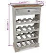 Pemberly Row Solid Mahogany Wood Wine Rack in Brown