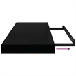 Pemberly Row Engineered Wood Wall Shelf Set in Matte Black