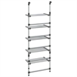 Pemberly Row 5-Tier Hanging Laundry Drying Rack in Aluminum Silver