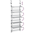 Pemberly Row 5-Tier Hanging Laundry Drying Rack in Aluminum Silver