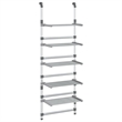Pemberly Row 5-Tier Hanging Laundry Drying Rack in Aluminum Silver