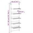 Pemberly Row 5-Tier Hanging Laundry Drying Rack in Aluminum Silver