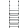 Pemberly Row 5-Tier Hanging Laundry Drying Rack in Aluminum Silver