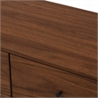 Pemberly Row Mid-Century Walnut Veneer 6-Drawer Dresser with Rubberwood Legs