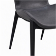 Pemberly Row Industrial Dining Chairs in Dark Gray Eco-Leather (Set of 2)