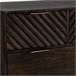 Pemberly Row 5-Drawer Solid Acacia Wood Chest in Dark Brown Finish