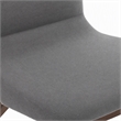 Pemberly Row Solid Wood & Fabric Accent Chair with Ottoman in Gray/Walnut