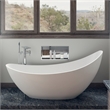 Pemberly Row Floor Mounted Bath Tub Filler in Polished Chrome Brass
