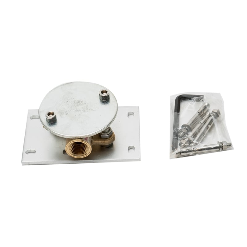 Pemberly Row Floor Mounted Bath Tub Filler in Polished Chrome Brass