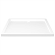 Pemberly Row ABS Shower Base Tray with Low Threshold in White