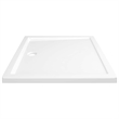 Pemberly Row ABS Shower Base Tray with Low Threshold in White