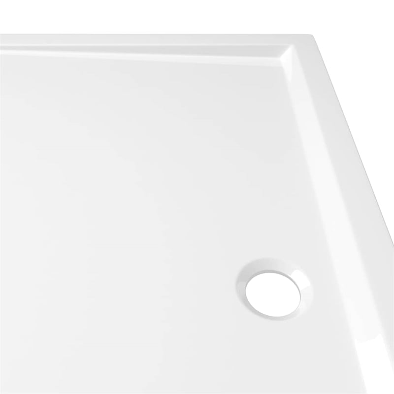 Pemberly Row ABS Shower Base Tray with Low Threshold in White
