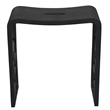 Pemberly Row Black Matte Resin Bathroom/Shower Stool with 330 lb Capacity