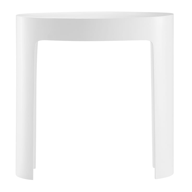 Pemberly Row Solid Surface Resin Shower Stool in White Matte Finish