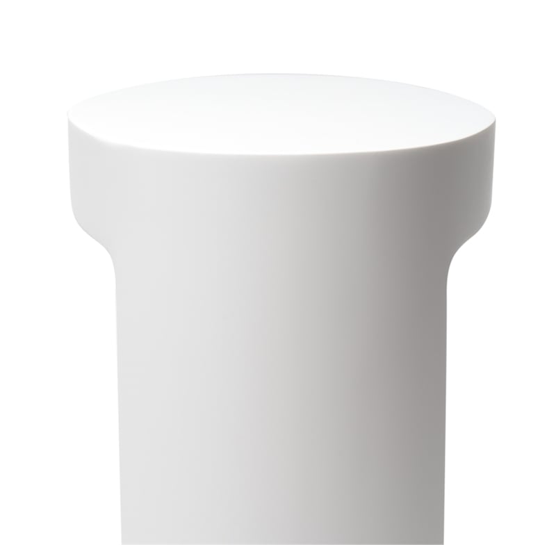 Pemberly Row Solid Surface Resin Shower Stool in White Matte Finish