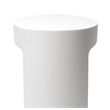 Pemberly Row Solid Surface Resin Shower Stool in White Matte Finish