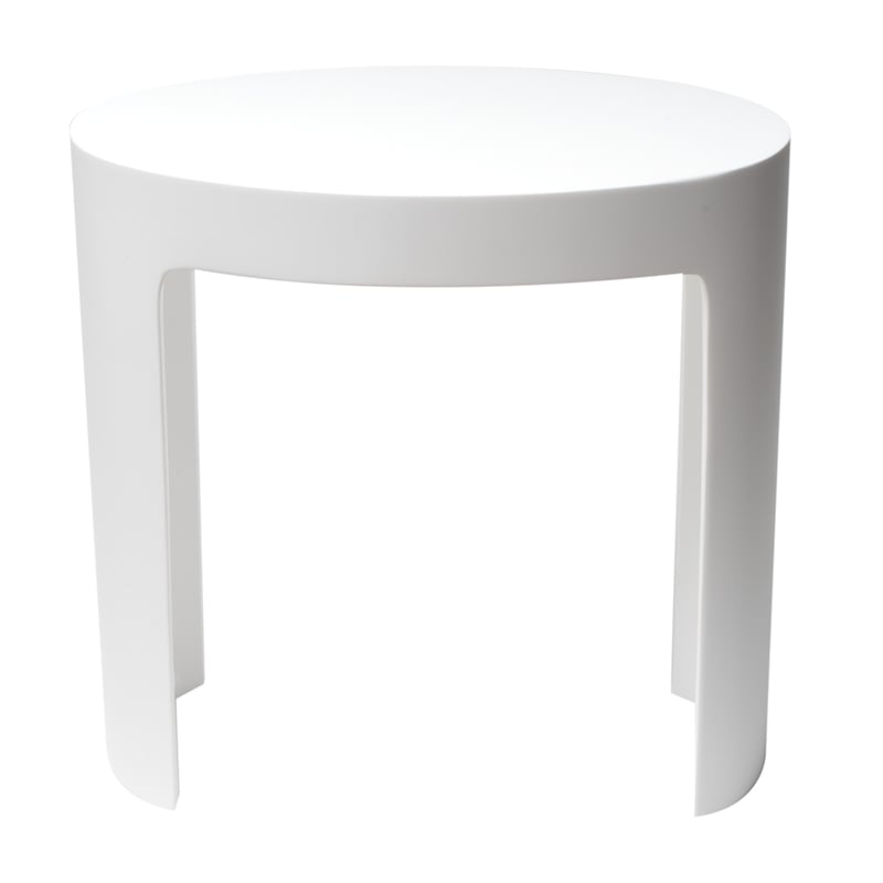 Pemberly Row Solid Surface Resin Shower Stool in White Matte Finish