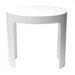 Pemberly Row Solid Surface Resin Shower Stool in White Matte Finish