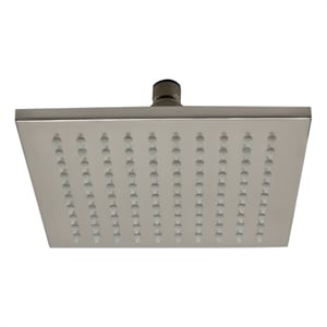 Pemberly Row 8&quot Square Multi-Color LED Rain Shower Head in Brushed Nickel