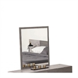 Pemberly Row Modern Rectangular MDF Wood Mirror in Matte Gray