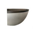 Pemberly Row Modern Round Concrete and Solid Wood Coffee Table Grey/Brown