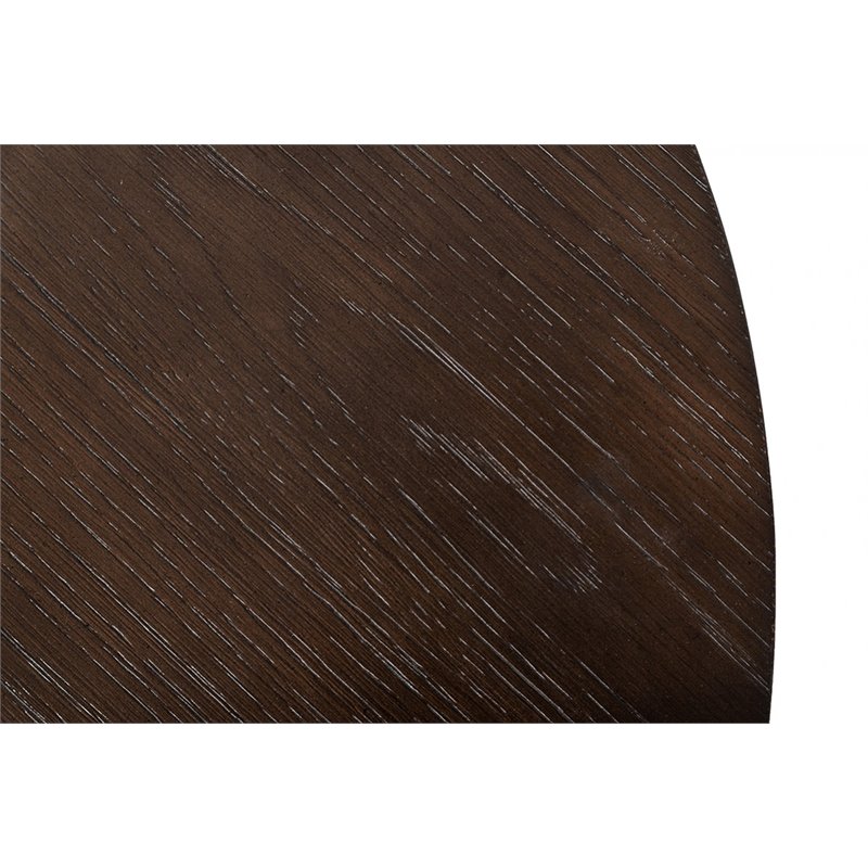 Pemberly Row Modern Round Concrete and Solid Wood Coffee Table Grey/Brown