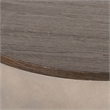 Pemberly Row Modern Round Concrete and Solid Wood Coffee Table Grey/Brown