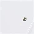 Pemberly Row Modern C-Shaped LED MDF Wood Nightstand in White Finish