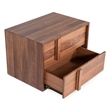 Pemberly Row 2-Drawer Wood Bedroom Nightstand in Walnut Finish