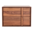 Pemberly Row 2-Drawer Wood Bedroom Nightstand in Walnut Finish
