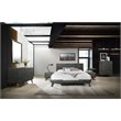 Pemberly Row Modern Veneer Wood and Stainless Steel Chest in Gray