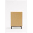Pemberly Row Modern Veneer Wood and Stainless Steel Chest in Gray