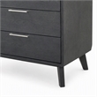 Pemberly Row Modern Veneer Wood and Stainless Steel Chest in Gray