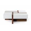 Pemberly Row Makai Square MDF Wood Coffee Table with Storage