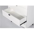 Pemberly Row Valencia Contemporary 5-Drawer Wood Chest in White and Black