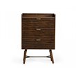 Pemberly Row Mid-Century Acacia Wood Chest with Metal Drawer Glides in Brown