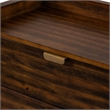 Pemberly Row Mid-Century Acacia Wood Chest with Metal Drawer Glides in Brown