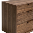 Pemberly Row Modern 6-Drawer Bedroom Dresser in Walnut Veneer