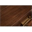 Pemberly Row 6-Drawer Acacia Wood Dresser with Antique Brass Finish in Brown