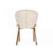 Pemberly Row Modern Velvet Dining Chairs in Beige/Rosegold (Set of 2)