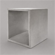 Pemberly Row Concrete Stone Modular Gray Cube End Table