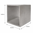 Pemberly Row Concrete Stone Modular Gray Cube End Table