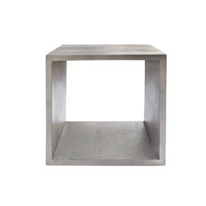 Pemberly Row Concrete Stone Modular Gray Cube End Table